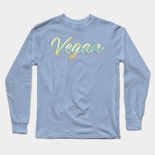 Vegan Colorful  Graphic Logo T-Shirt Long Sleeve T-Shirt